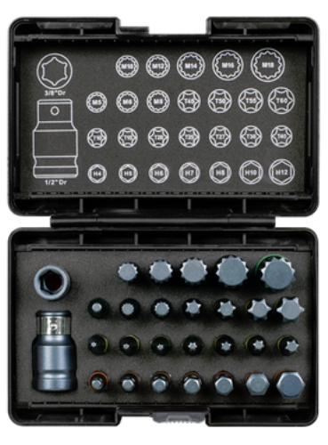 Sealey 28pc 3/8 & 1/2 Sq Drive Impact TRX-Star*/Hex/Spline Bit Set AK21902-SEA - AK21902Image3.png