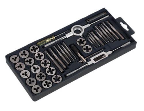 Sealey 40 Piece Tap and Die Set Split Dies Metric (With T-Bar wrench) AK301-SEA - AK301Image1.jpg