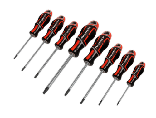 Sealey 8 Piece GripMAX® Security TRX-Star* Screwdriver Set - Red AK4323-SEA - AK4323Image1.png