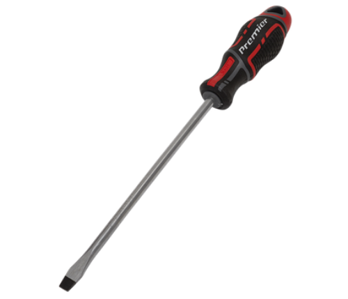 Sealey 8 x 200mm GripMAX® Slotted Screwdriver soft grip handle AK4357-SEA - AK4357Image1.png