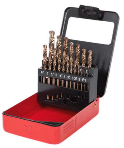 Sealey 19 Piece HSS Cobalt Fully Ground Drill Bit Set in metal case AK4701-SEA - AK4701Image2.png