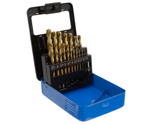 Sealey 19 Piece HSS Fully Ground Drill Bit Set (steel and copper) AK4719-SEA - AK4719Image1.png