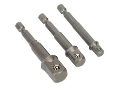Sealey 3 Piece Power Tool Socket Adaptor Set 1/4 3/8 1/2 65mm AK4929-SEA - AK4929Image1.jpg