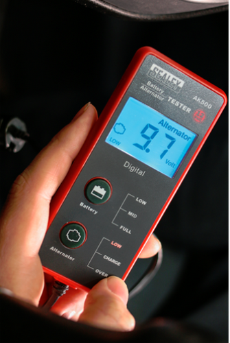 Sealey 12V Battery & Alternator Tester - LCD Screen (Cigarette Lighter) AK500 - AK500Image2.png