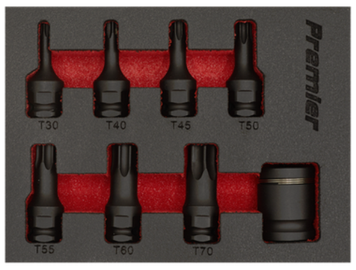 Sealey 8pc 3/8 Inch Sq Drive Impact TRX-Star* Socket Bit Set AK5621-SEA - AK5621Image2.png