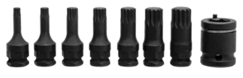 Sealey 8 Piece 3/8 Inch Sq Drive Spline Impact Socket Bit Set AK5622-SEA - AK5622Image4.png