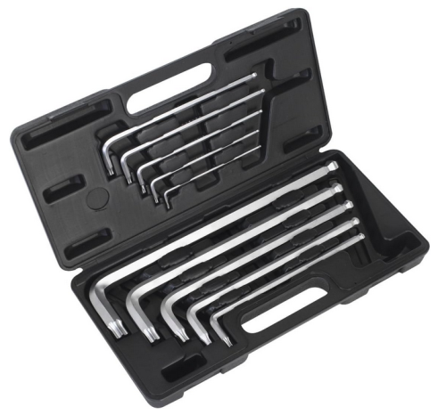 Sealey 10 Piece Extra-Long TRX-Star/Ball-End Hex Key Set Metric AK6158-SEA - AK6158Image1.png