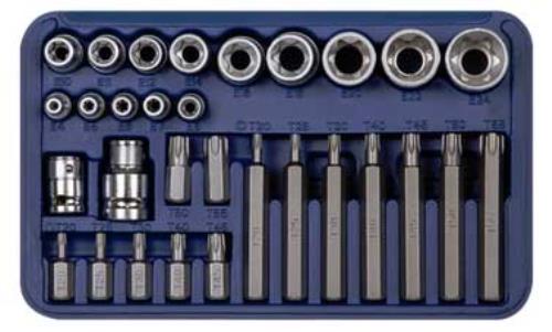 Sealey 30pc 1/4, 3/8 & 1/2Sq Drive TRX-Star* Socket & Bit Set AK619-SEA - AK619Image3.jpg