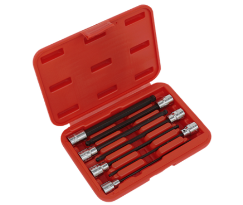 Sealey 7 Piece 3/8 Inch Sq Drive Ball-End Hex Socket Bit Set AK62257-SEA - AK62257Image1.png