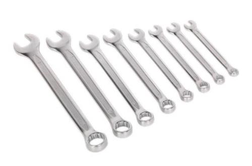 Sealey 8 Piece Metric Combination Spanner Set (Open-end/12-point) AK63252-SEA - AK63252Image1.jpg