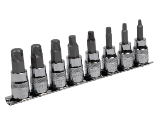 Sealey 8 Piece 3/8 Inch Square Drive Lock-On™ Hex Socket Bit Set AK65601-SEA - AK65601Image1.png