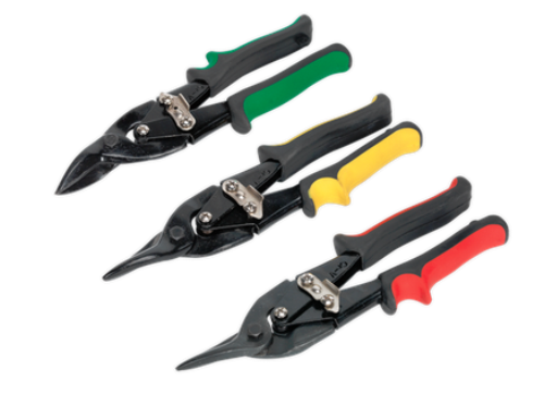 Sealey 3 Piece Aviation Tin Snip Set (Left, Right, Straight Cut) AK6907-SEA - AK6907Image1.png