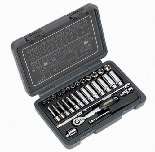 Sealey 32 Piece Standard and Deep Socket set 1/4 Inch Drive AK7950-SEA - AK7950Image1.png