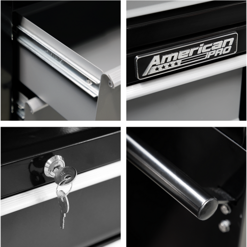 Sealey 5 Drawer Rollcab with Ball-Bearing Slides - Black/Grey AP2505B-SEA - AP2505BImage2.png