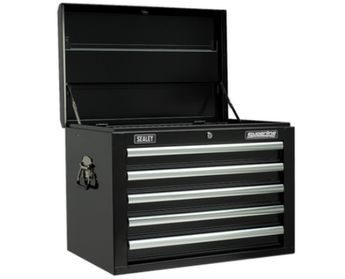 Sealey 5 Drawer Topchest with Ball-Bearing Slides - Black AP26059TB-SEA - AP26059TBImage1.png