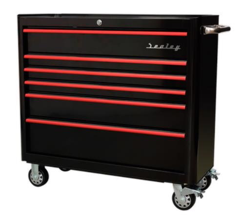 Sealey Retro Style EW Topchest & Rollcab 10 Drw Red/Black AP41COMBOBR - AP41COMBOBRDrawers.jpg