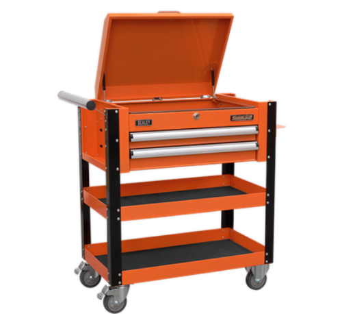 Sealey 2 Draw HD Mobile Tool and Parts Trolley with Lockable Top AP760MOSE-SEA - AP760MOImage1.png