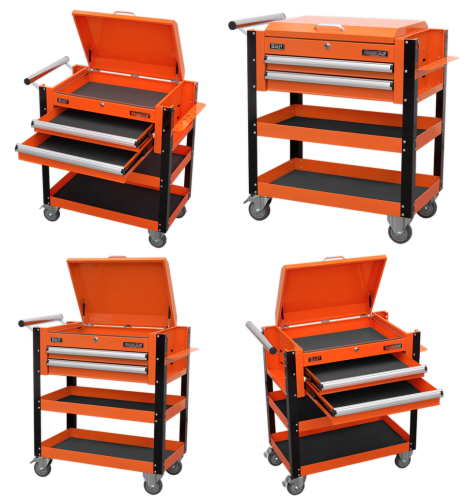 Sealey 2 Draw HD Mobile Tool and Parts Trolley with Lockable Top AP760MOSE-SEA - AP760MOImage3.png