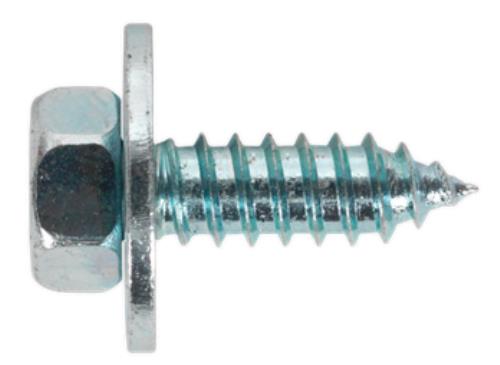 Sealey Acme Screw with Captive Washer #14 x 3/4" Zinc  x100 ASW14 - ASW14Image1.jpg