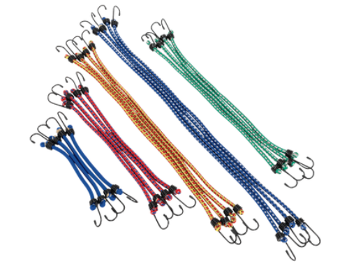 Sealey 20 Piece Elastic Cords Set - tying items down quick BCS20-SEA - BCS20Image1.png
