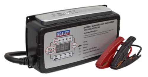 Sealey 25A 12V/24V Automatic Smart Battery Support Unit & Charger BSCU25-SEA - BSCU25Image4.png