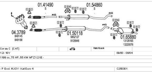 MTS Exhaust Pipe Opel / Vauxhall Corsa Tigra Middle Silencer 01.50118-MTS - C250301.jpg