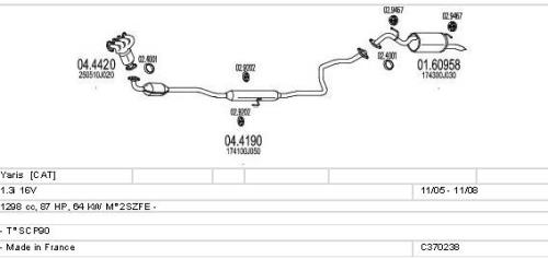 MTS Toyota Yaris Exhaust End Silencer Back Box 01.60958-MTS - C370238.jpg