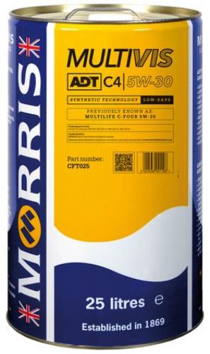 Morris Lubricants Multivis ADT C4 5W-30 Engine Oil 25 Litres CFT025-MOR - CFT025Multivis_ADT_C4_5W-30_-_25L.jpg