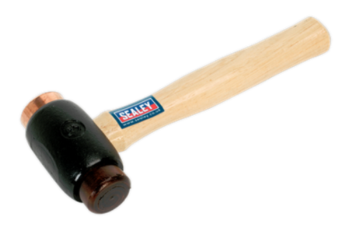 Sealey 3.5lb Copper/Rawhide Faced Hammer with Hickory Shaft CRF35-SEA - CRF35Image1.png