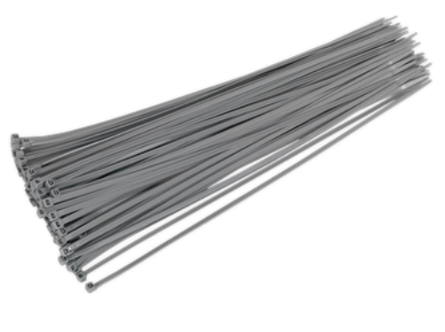 Sealey 380 x 4.4mm Silver Cable Tie - Pack of 100 CT38048P100S-SEA - CT38048P100SImage1.png
