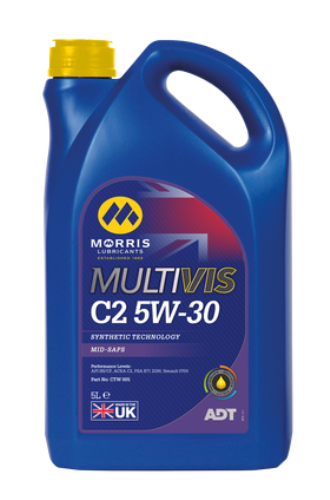 Morris Lubricants Multivis ADT C2 5W-30 Engine Oil 5 Litre CTW005-MOR - CTW_005_e5wf-p8.png