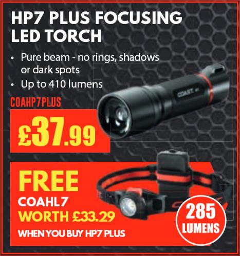 Coast HP7 PLUS FOCUSING  LED TORCH HP7PLUS + Free HL7 - CoastTorchFreebie.jpg