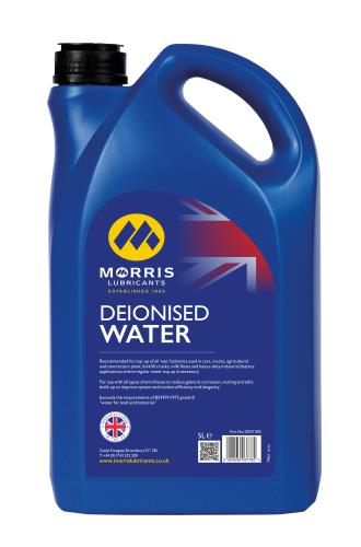 Morris Lubricants DE-IONISED WATER 5L DEW005-MOR - DEW005-DE-IONISED-WATER-5L.jpg