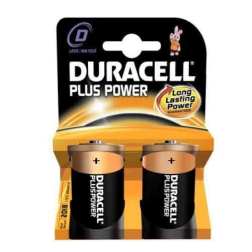 Packet of 2 x DURACELL PLUS D LR20 Batteries DRCMN1300-K2 S3504 - DRCMN1300-K2.jpg