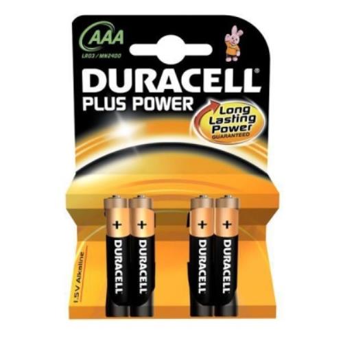DURACELL PLUS POWER AAA Batteries LR03 Pkt 4 DRCMN2400-K4 S3546 - DRCMN2400-K4.jpg