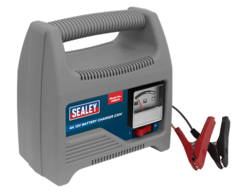 Sealey 4A 12V Battery Charger with Ammeter 230V 1.8m Cables DSBC4 - DSBC4Image1.png