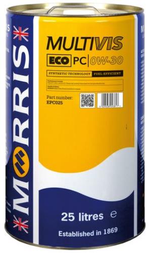 Morris Lubricants Multivis ECO PC 0W-30 Engine Oil 25 Litres EPC025-MOR - EPC025Multivis_ECO_PC_0W-30_-_25L.jpg