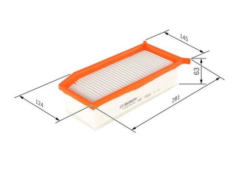 Bosch Car Air Filter Air Cleaner Element Rectangular S0343 F026400343 - F026400343PHANWHCO00MM.jpg
