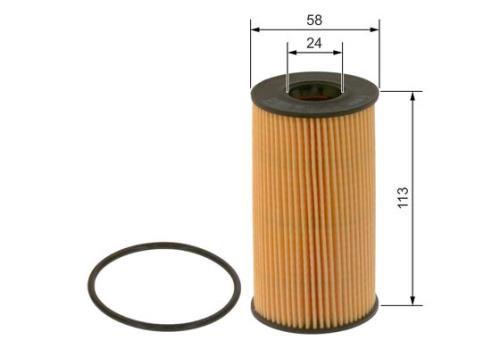 Bosch Car Oil Filter Element with seal (Filter insert) P7125 F026407125 - F026407125PHANWHCO00MM.jpg