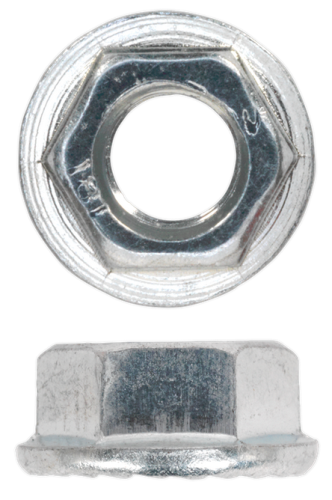 Sealey Zinc Plated Serrated Flange Nut DIN 6923 - M5 - Pack of 100 FN5-SEA - FN5Image2.png