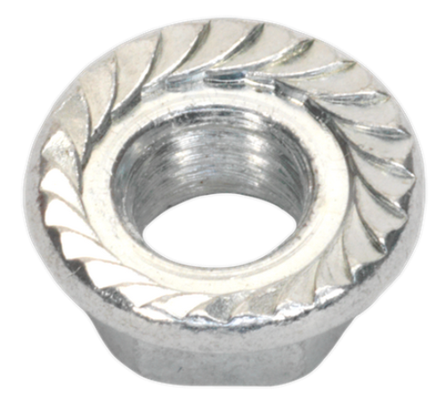 Sealey Zinc Plated Serrated Flange Nut DIN 6923 - M5 - Pack of 100 FN5-SEA - FN5Image3.png