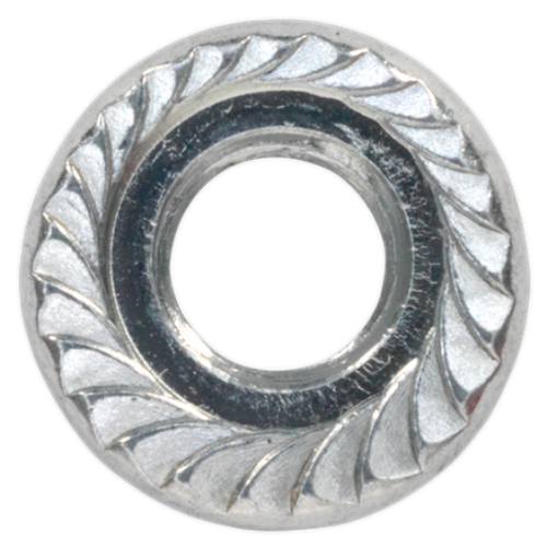 Sealey Zinc Plated Serrated Flange Nut DIN 6923 - M5 - Pack of 100 FN5-SEA - FN5Image4.png