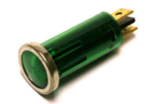 Grayston Green Small Warning Light with Chrome Beze 12v 1.5w GE333GGRAY - GE333Gsmall.jpg