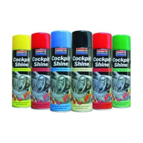 Granville Cockpit Shine Lemon Scent 500ml Aerosol GRV0888 - GRV0886.jpg