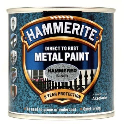 Hammerite HAMMERED SILVER METAL PAINT 250ML 5084798 - HAM5084798.jpg