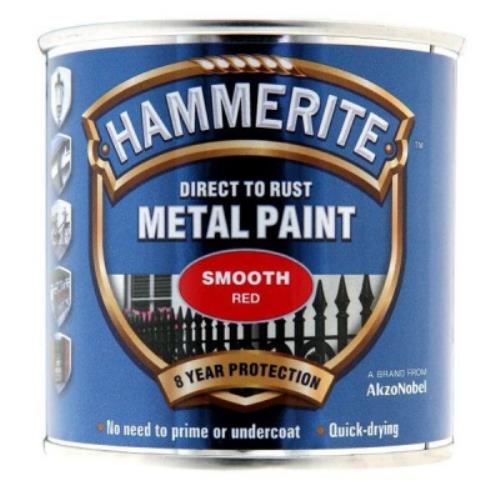 Hammerite SMOOTH RED 250 ML Tin Metal Paints HAM5084869 - HAM5084869.jpg
