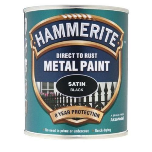 Hammerite SATIN BLACK 750ML Metal Paint 5092829 - HAM5092829.jpg