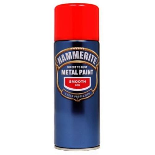 Hammerite SMOOTH RED 400ML Spray Paint for Metal HAM5092967 - HAM5092967.jpg