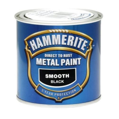 Hammerite METAL PAINT SMOOTH BLACK 1 Litre + 33% HAM5158235 - HAM5158235.jpg