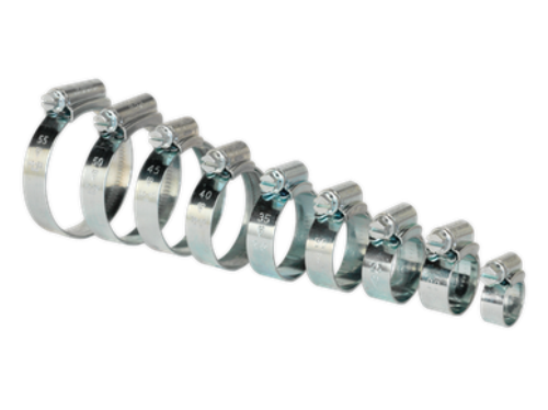 Sealey 85pc HI-GRIP® Hose Clip Assortment - Sizes Ø9.5-55mm HCJ85A-SEA - HCJ85AImage1.png